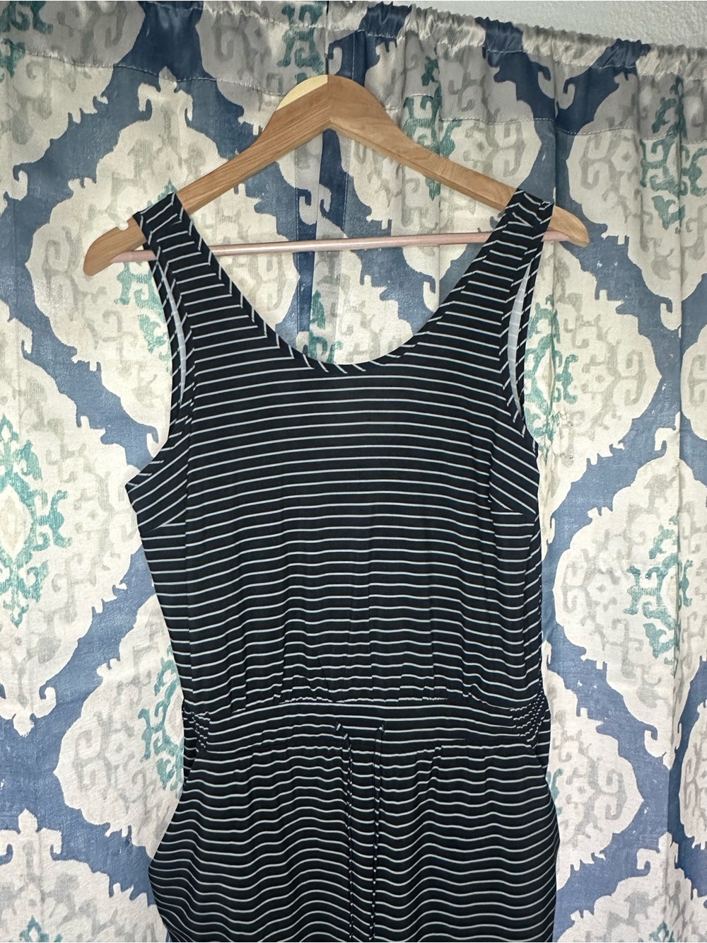 All in Motion Black and White Striped Romper Size Medium